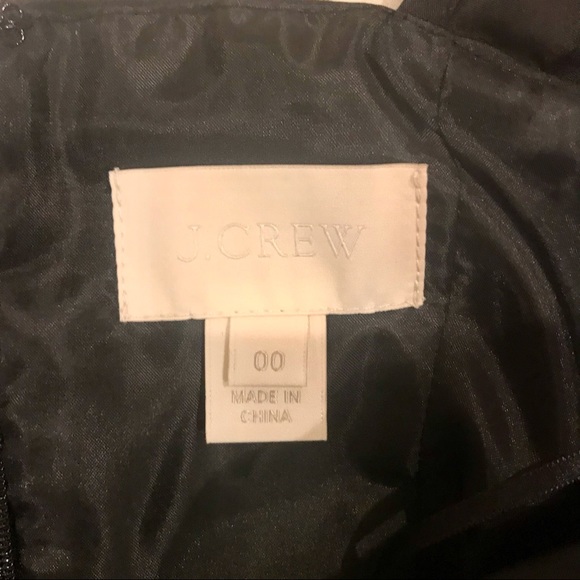 J. Crew black silk taffetas ruffled neckline sundress. Size 00. EUC - Picture 8 of 11